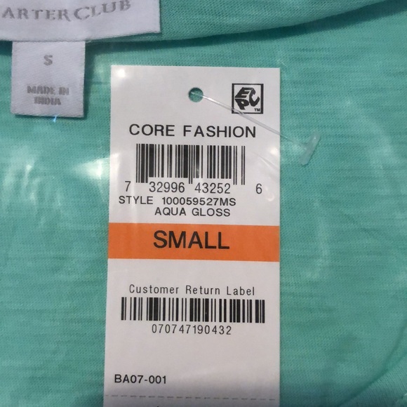 Charter Club Cotton Pom Pom-Trim Tank Top - Picture 4 of 4